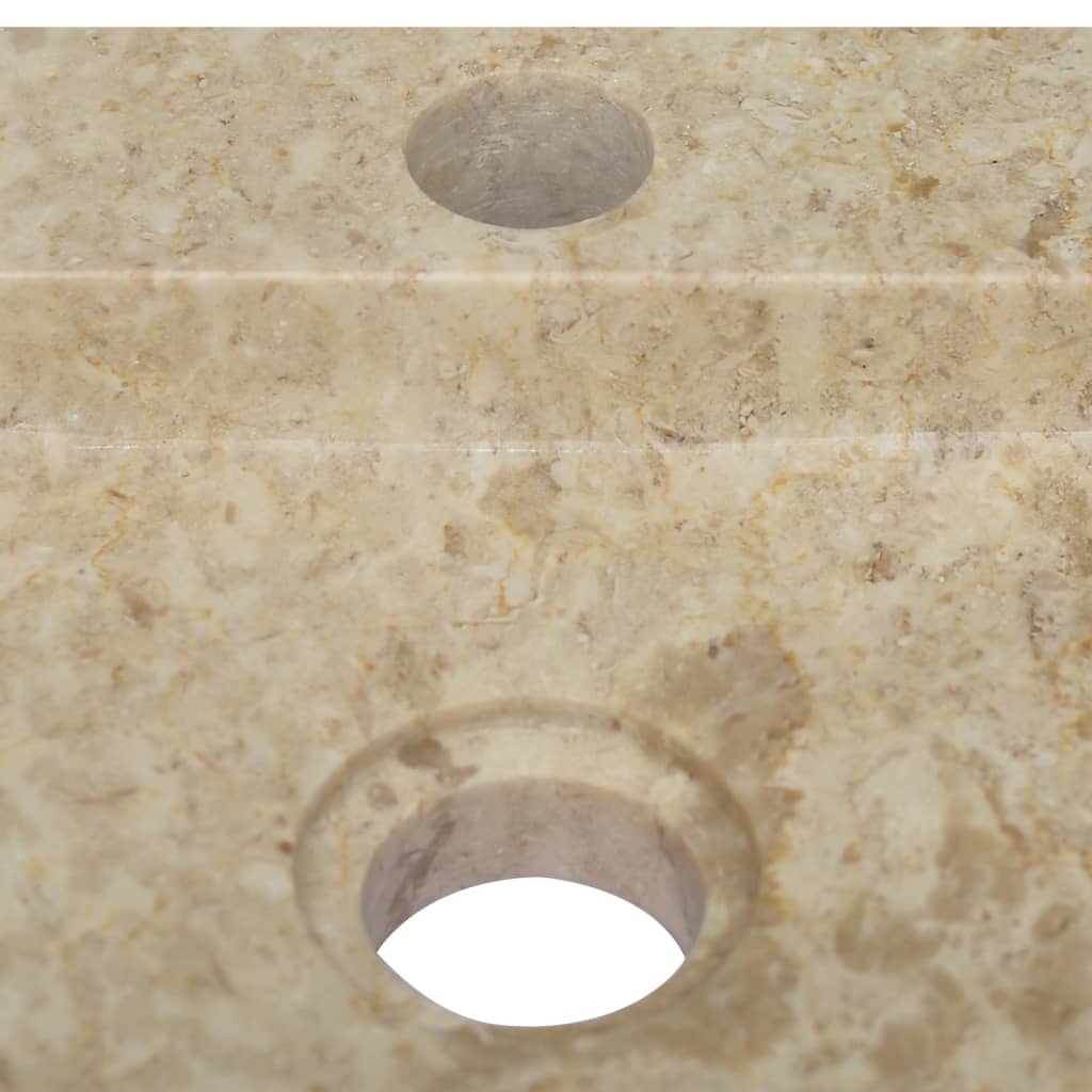 vidaXL seinale kinnitatav valamu, kreemjas, 38x24x6,5 cm, marmor
