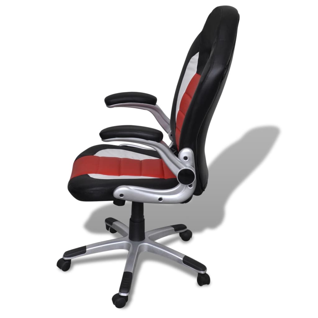 Tänapäevase disainiga kunstnahast tool kontorisse punane