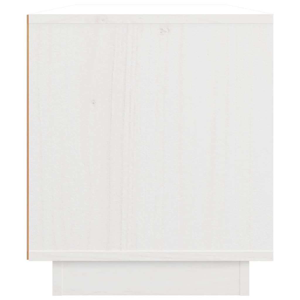 vidaXL telerikapp, valge, 80 x 34 x 40 cm, männipuit