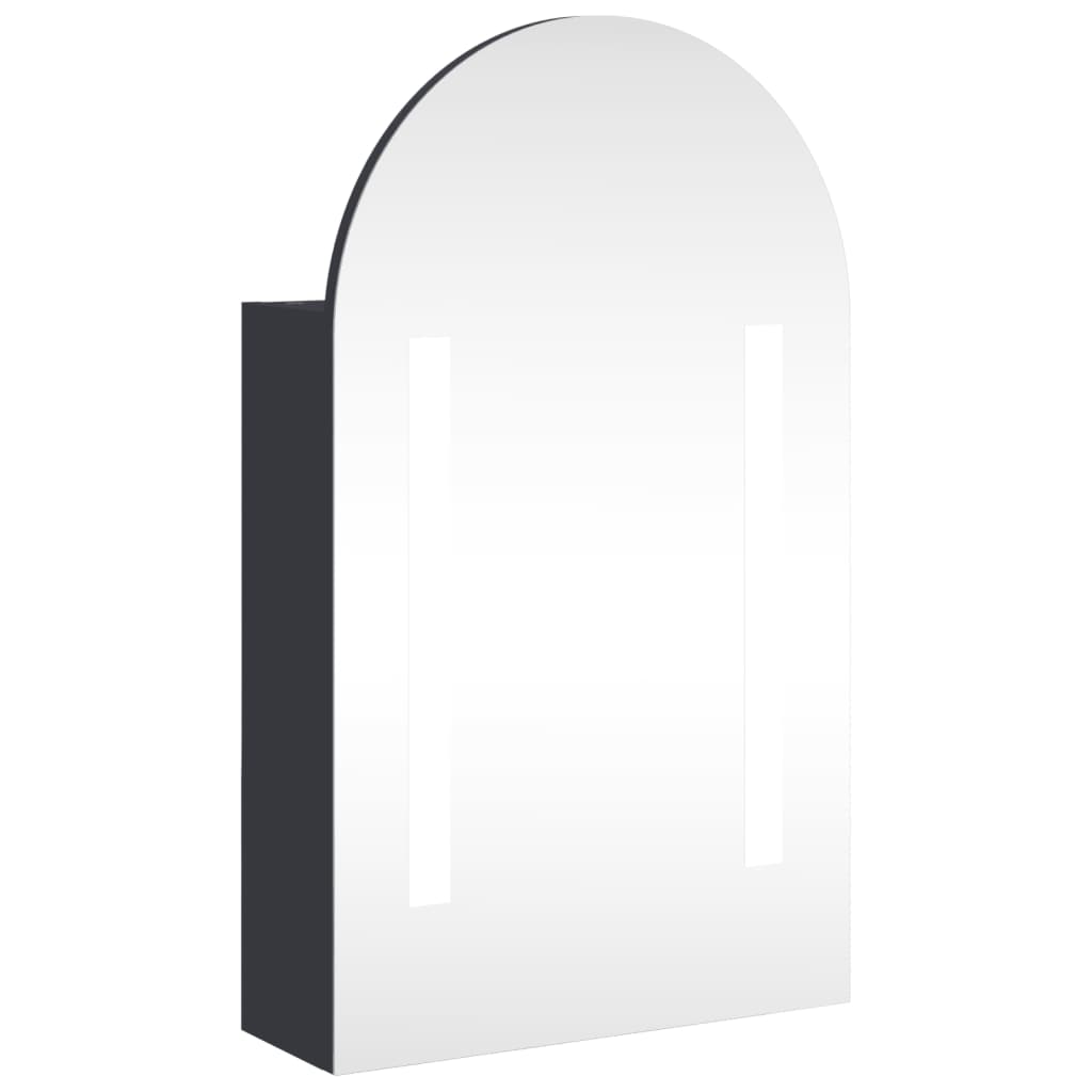 vidaXL LED-valgustusega vannitoa peegelkapp, hall, 42 x 13 x 70 cm