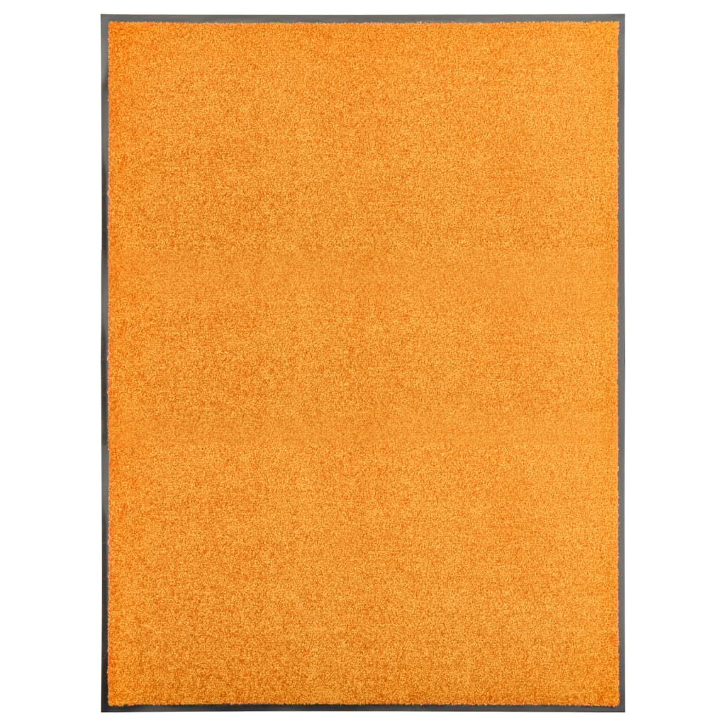 vidaXL uksematt pestav, oranž, 90 x 120 cm