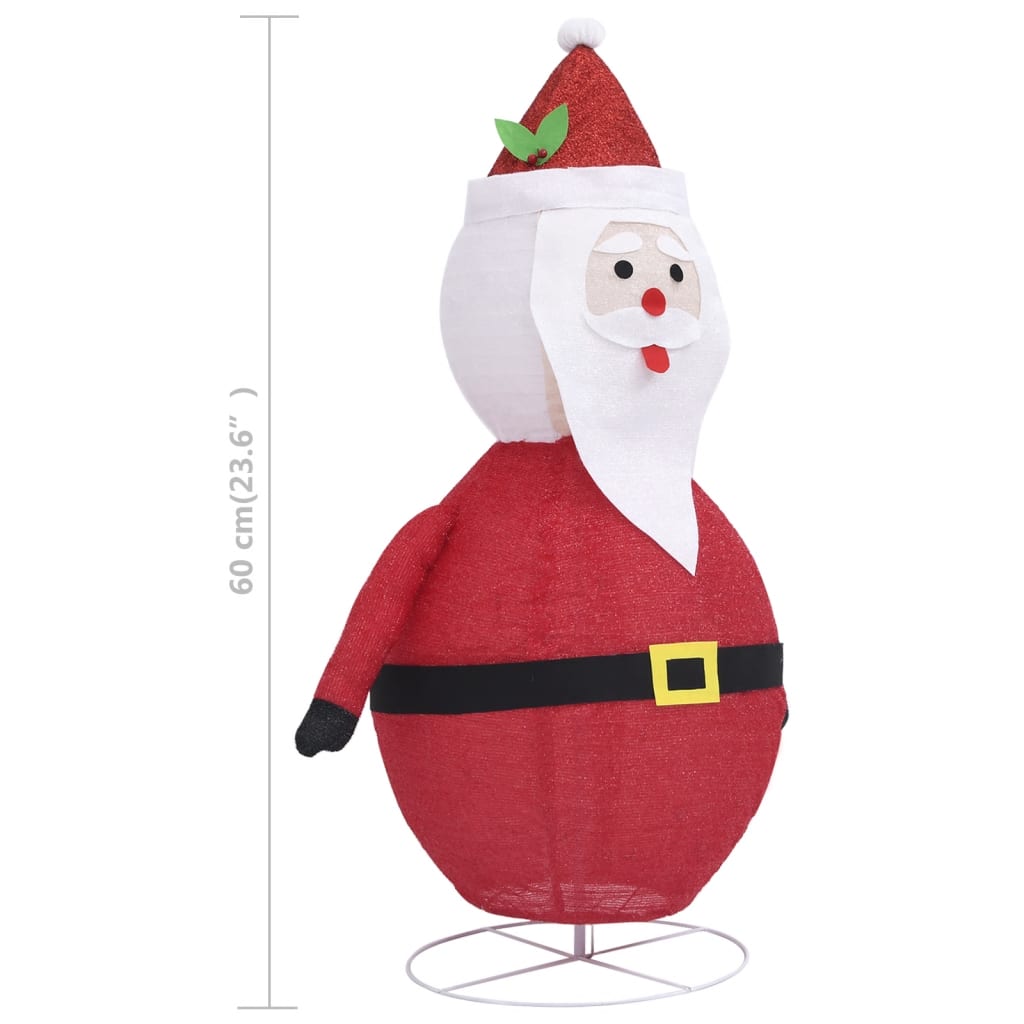 vidaXL dekoratiivne jõuluvana kuju, luksuslik kangas, 60 cm