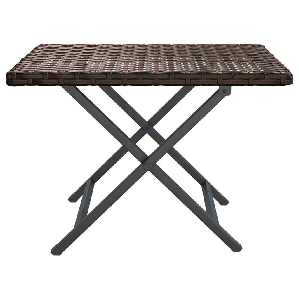 vidaXL kokkupandav laud, pruun, 45 x 35 x 32 cm, polürotang
