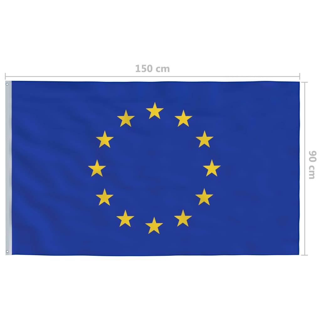 vidaXL Euroopa Liidu lipp ja lipumast, alumiinium, 4 m
