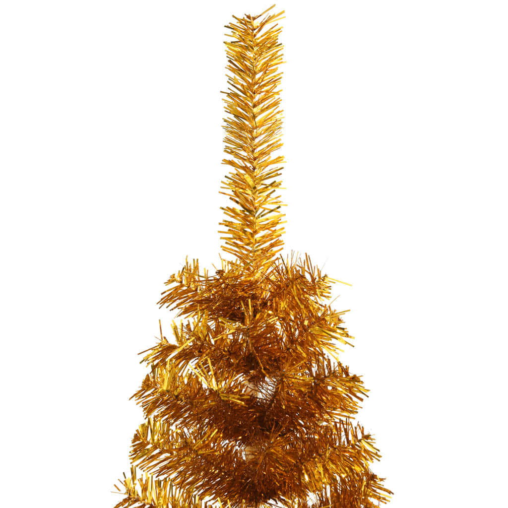 vidaXL poolik kunstkuusk alusega, kuldne, 180 cm, PET
