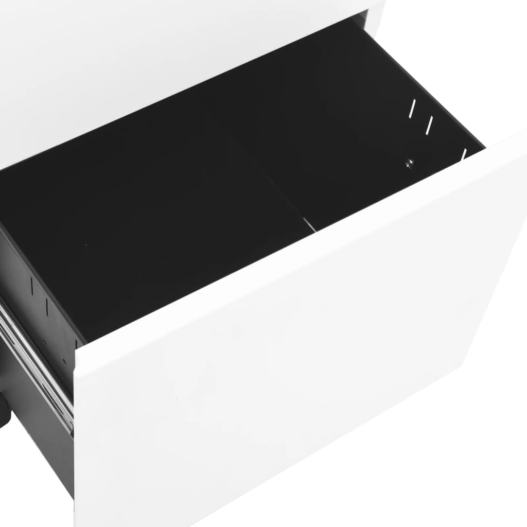vidaXL mobiilne kontorikapp, valge, 39 x 45 x 67 cm, teras