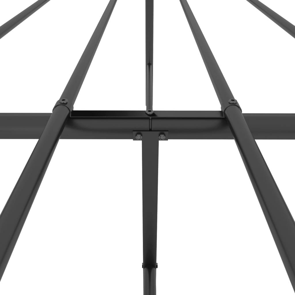 vidaXL metallist voodiraam peatsi ja jalutsiga, must, 135 x 190 cm