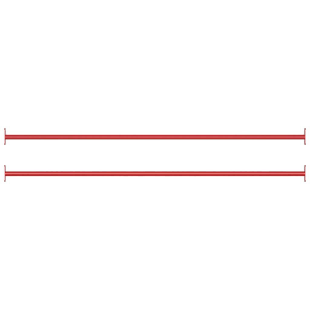 vidaXL turnimislatid, 2 tk, 125 cm, teras, punane
