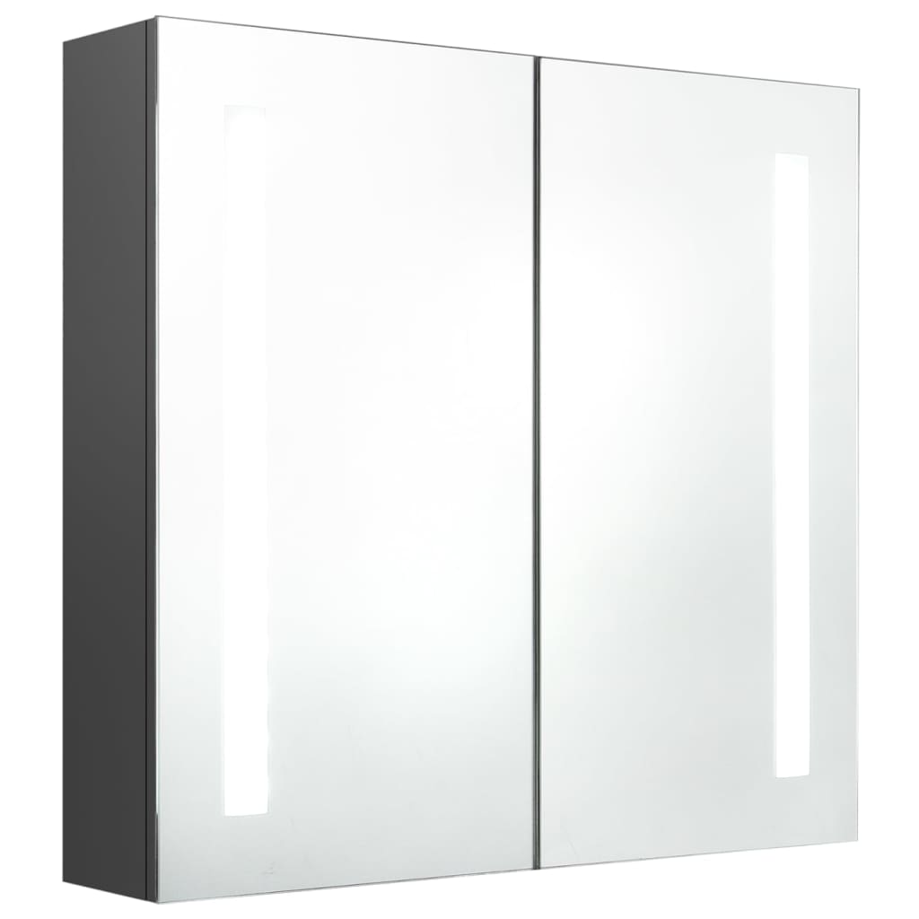 vidaXL LED vannitoa peegelkapp, hall, 62 x 14 x 60 cm