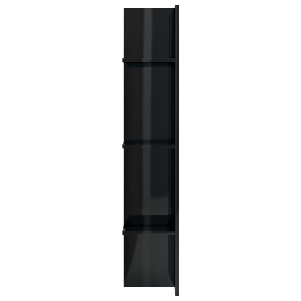 vidaXL telerikapp, kõrgläikega, must 152 x 22 x 113 cm puitlaastplaat
