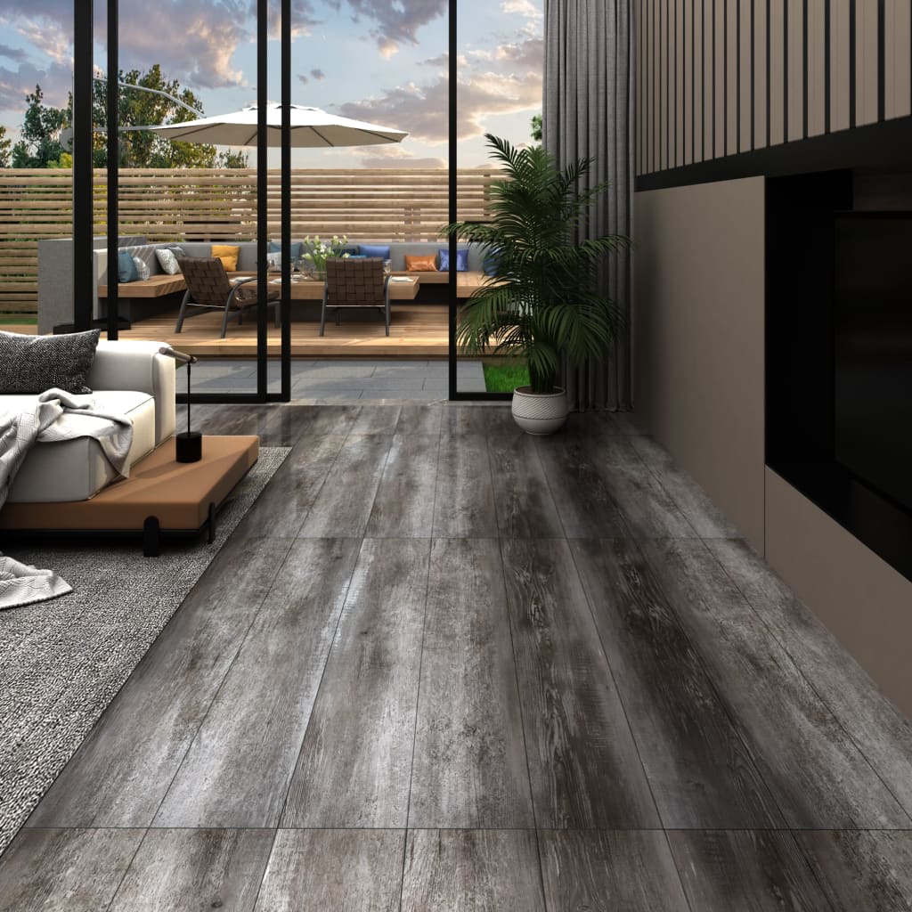 vidaXL iseliimuvad PVC-põrandaplaadid 5,21 m², 2 mm, triibuline puit