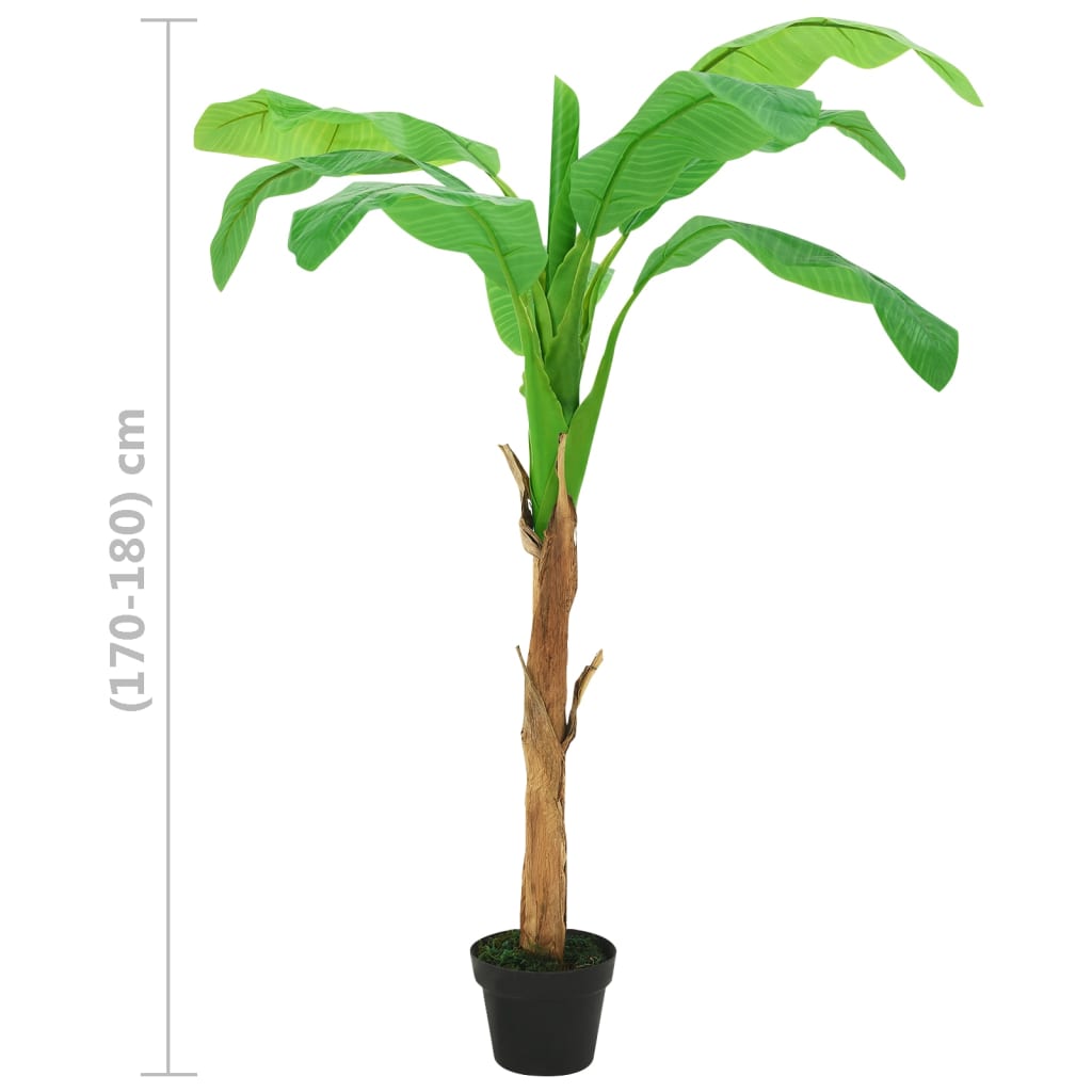 vidaXL kunsttaim banaanipuu potiga, 180 cm, roheline