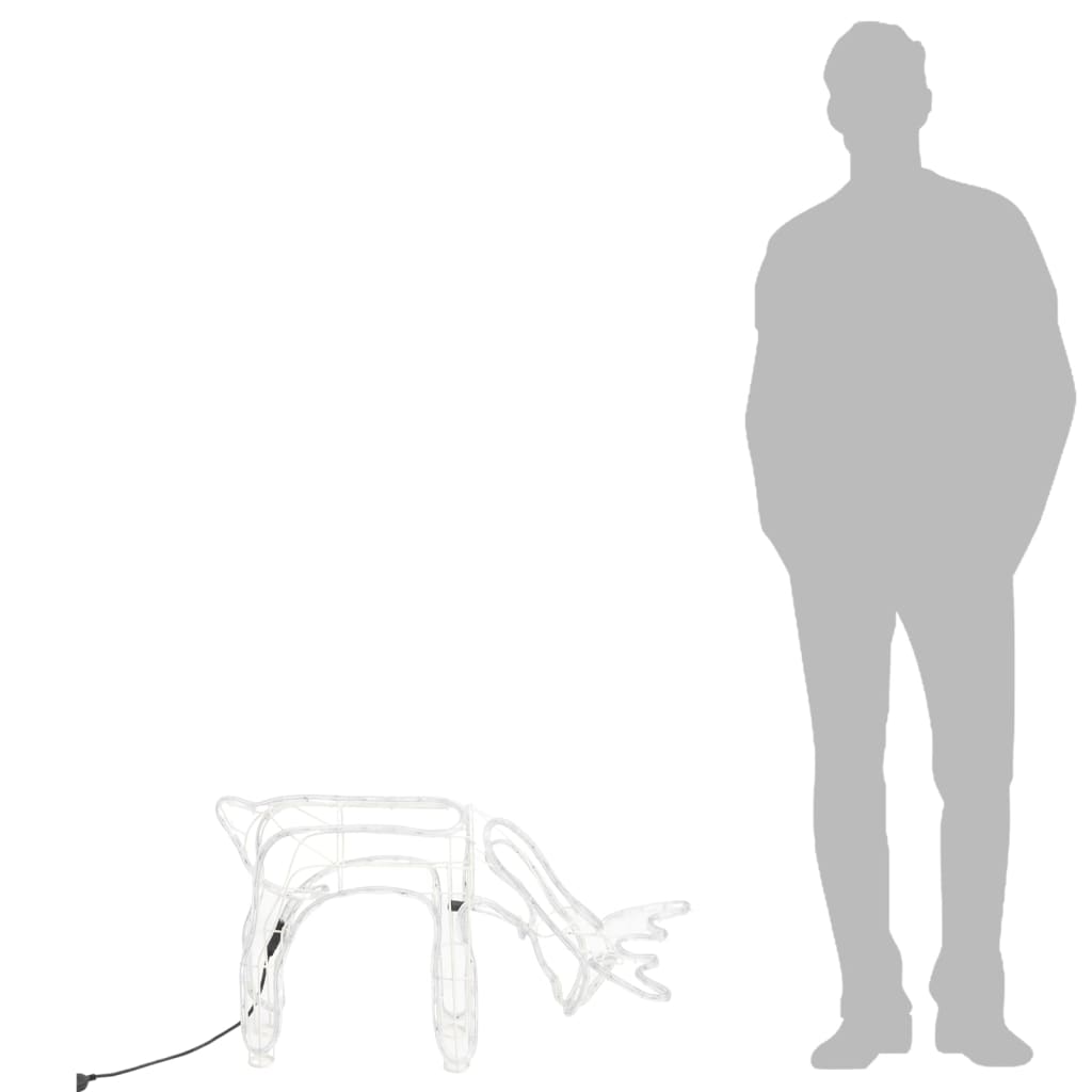 vidaXL põhjapõdra figuur külm valge 73x31x45 cm
