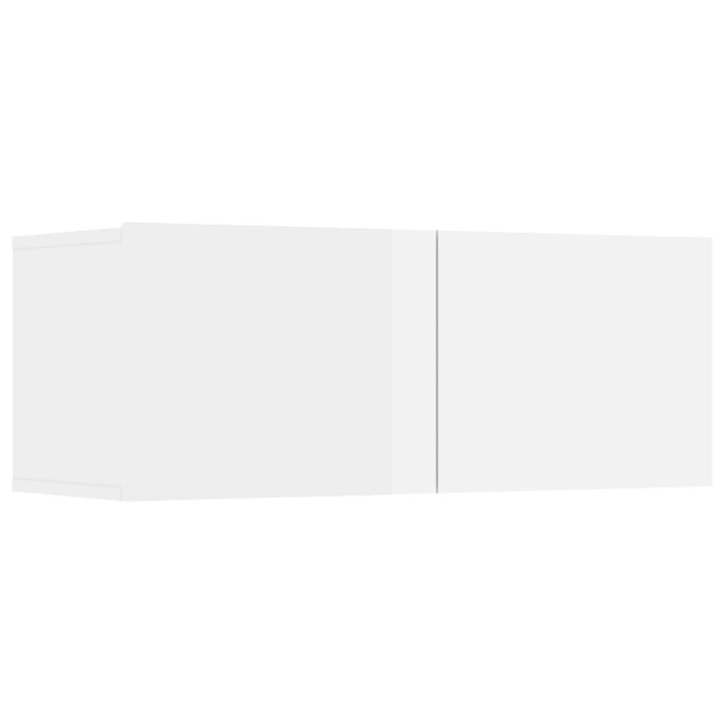 vidaXL telerikapid 4 tk, kõrgläikega valge, 80x30x30 cm, tehispuit