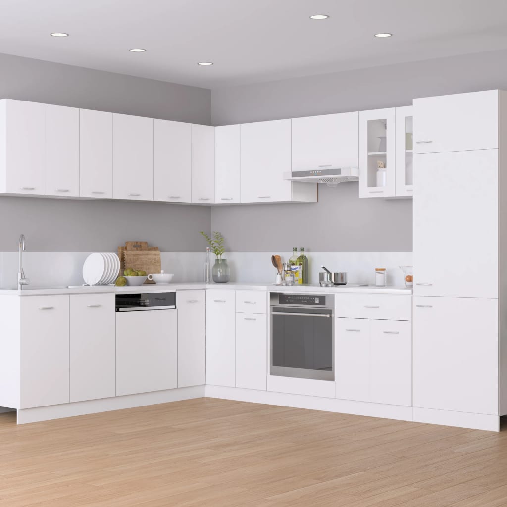 vidaXL sahtliga alumine köögikapp valge 30x46x81,5 cm, puitlaastplaat