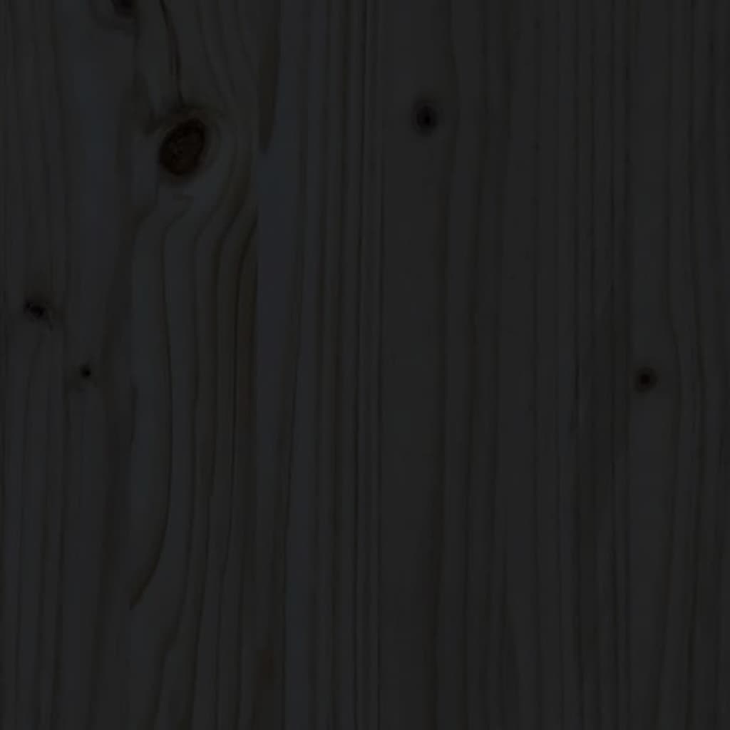 vidaXL taimekast, must, 112 x 112 x 27 cm, männipuit