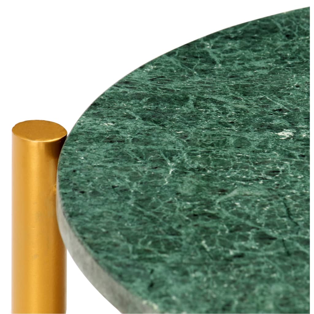 vidaXL kohvilaud, roheline 60x60x35 cm, kivi marmori tekstuuriga