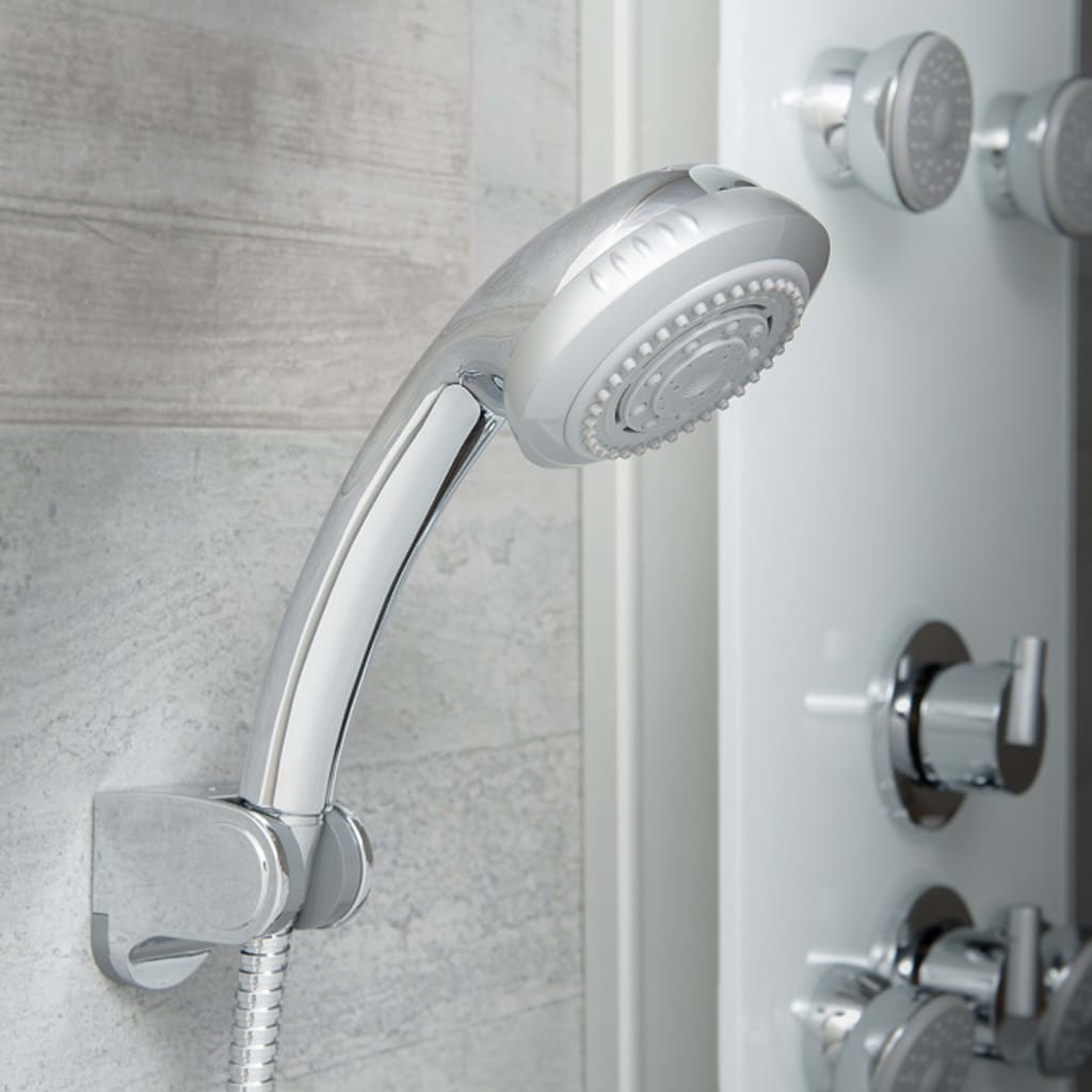 SCHÜTTE klaasist dušipaneel termostaatilise segistiga LANZAROTE, valge