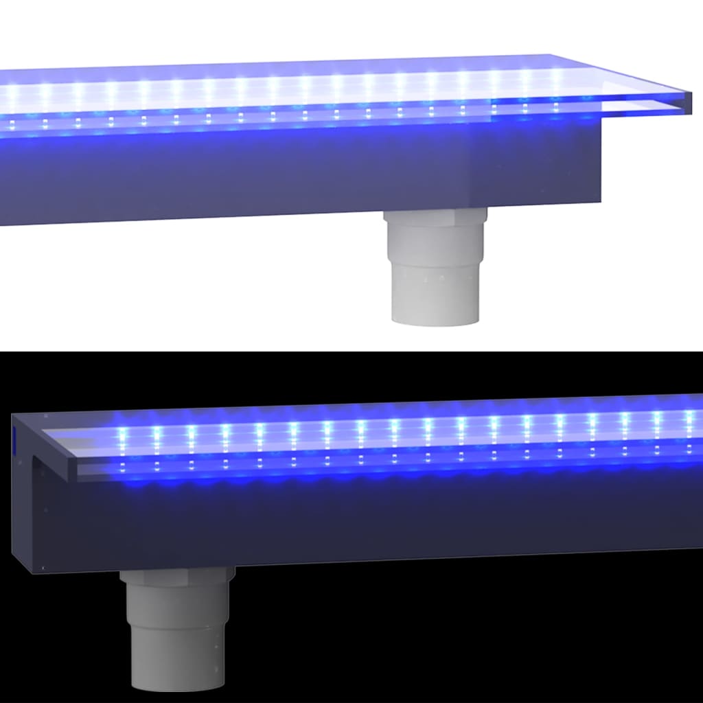 vidaXL purskkaevu kosk RGB LED-tuledega, akrüül, 60 cm