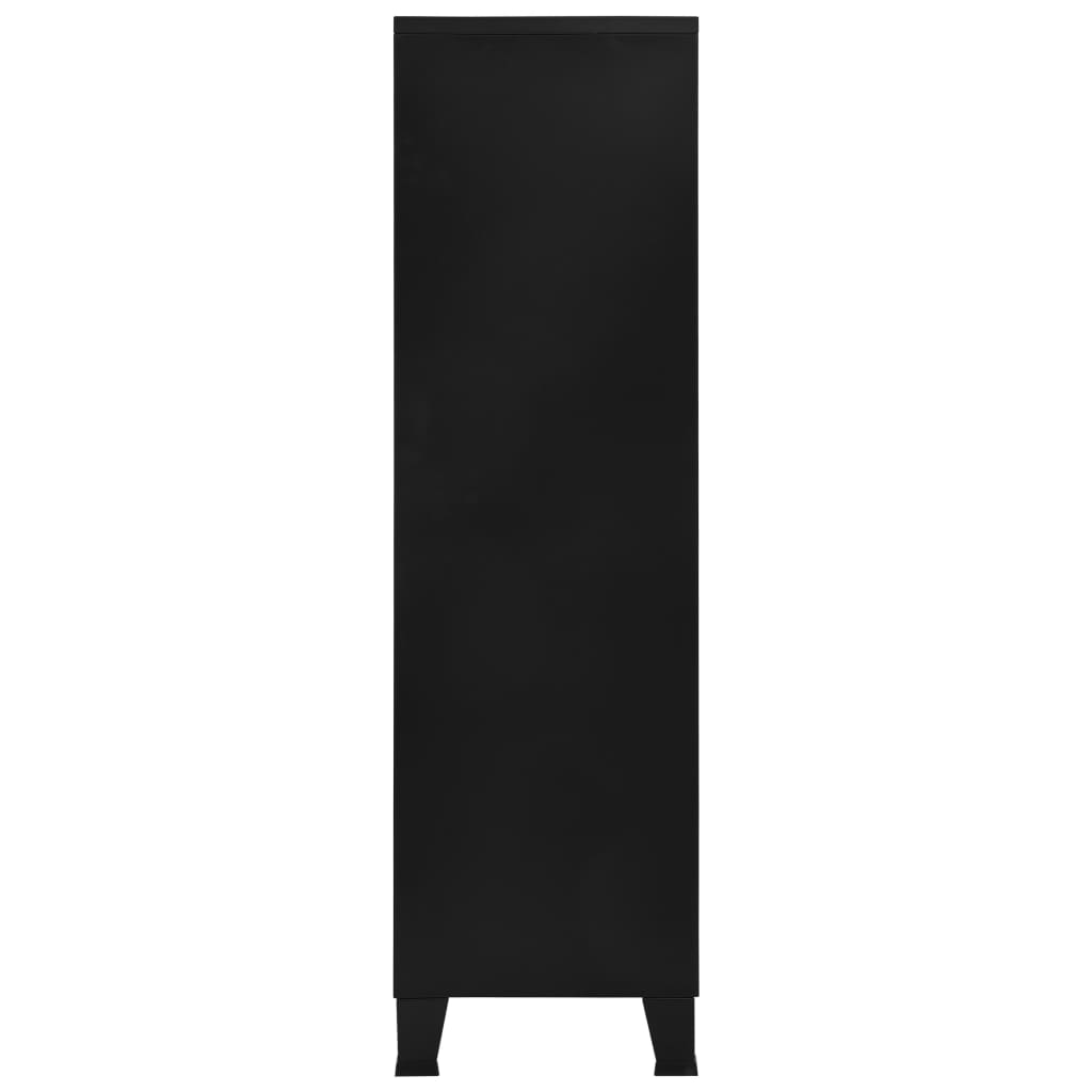 vidaXL riidekapp, tööstuslik, must, 90 x 40 x 140 cm, teras