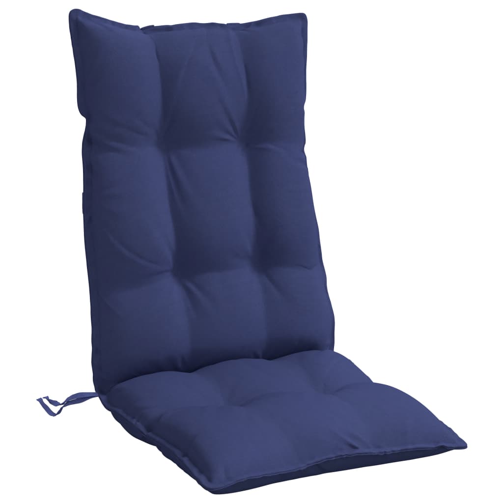 vidaXL kõrge seljatoega toolipadjad 2 tk, tumesinine, oxford kangas