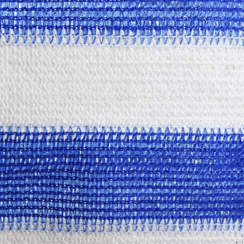 vidaXL rõdusirm, sinine ja valge, 120 x 500 cm, HDPE