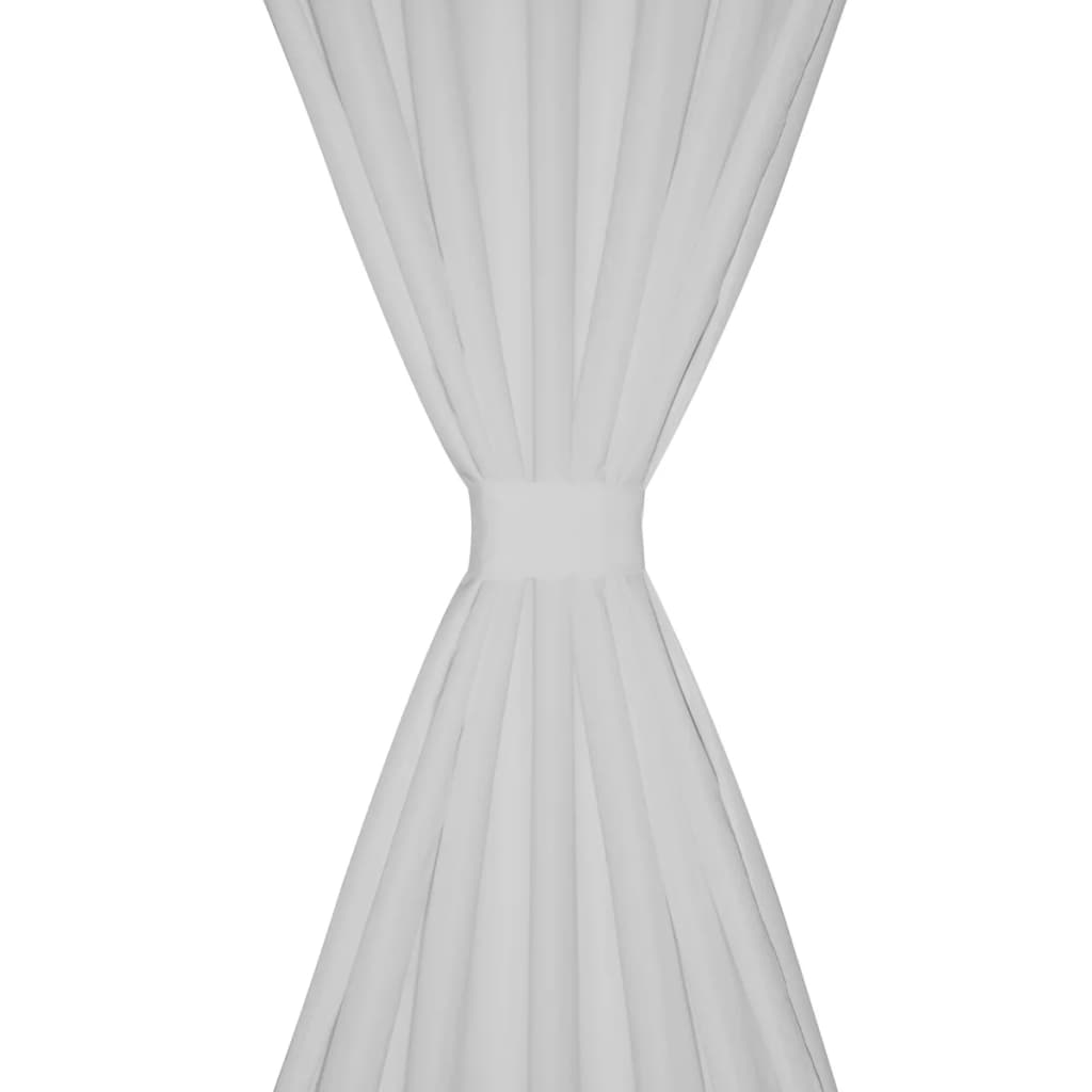 Aasadega satiinist kardinad 2 tk 140 x 175 cm valge