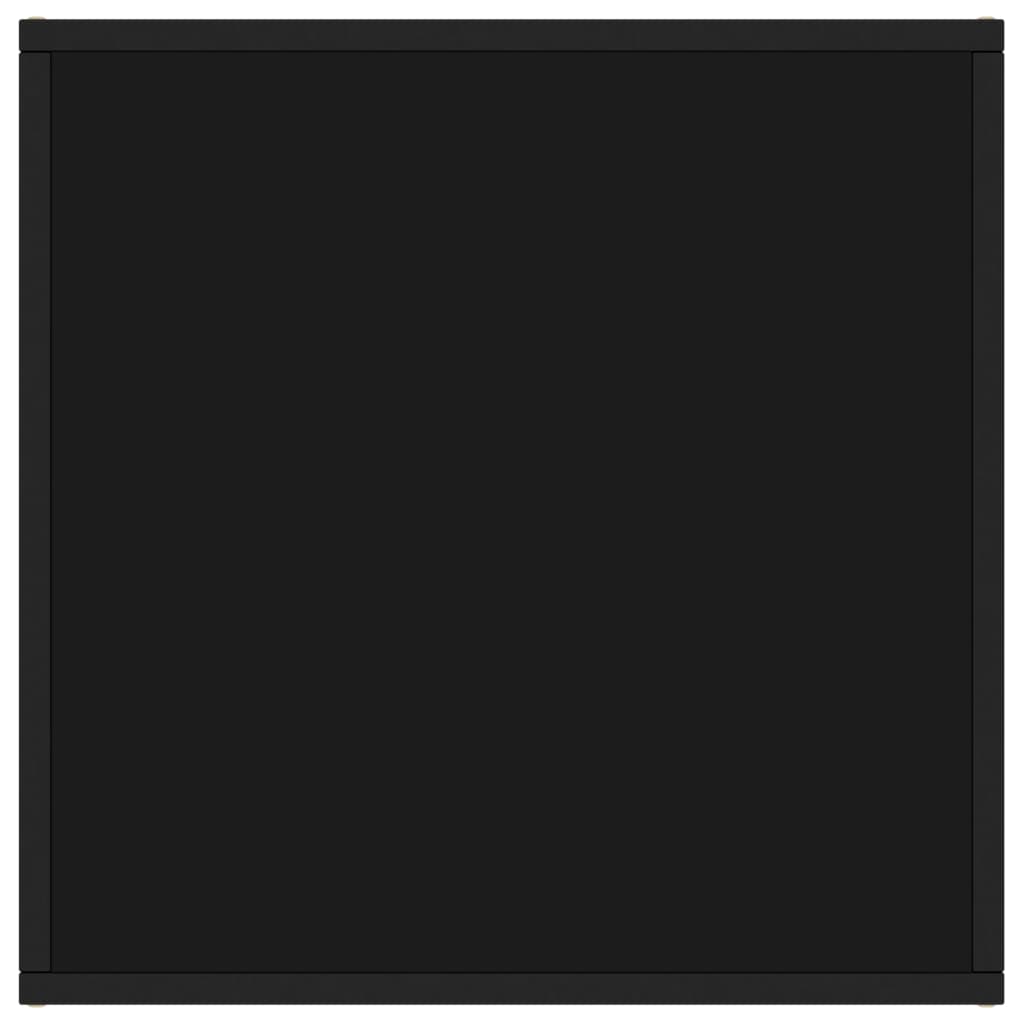 vidaXL kohvilaud, must, musta klaasiga, 60 x 60 x 35 cm