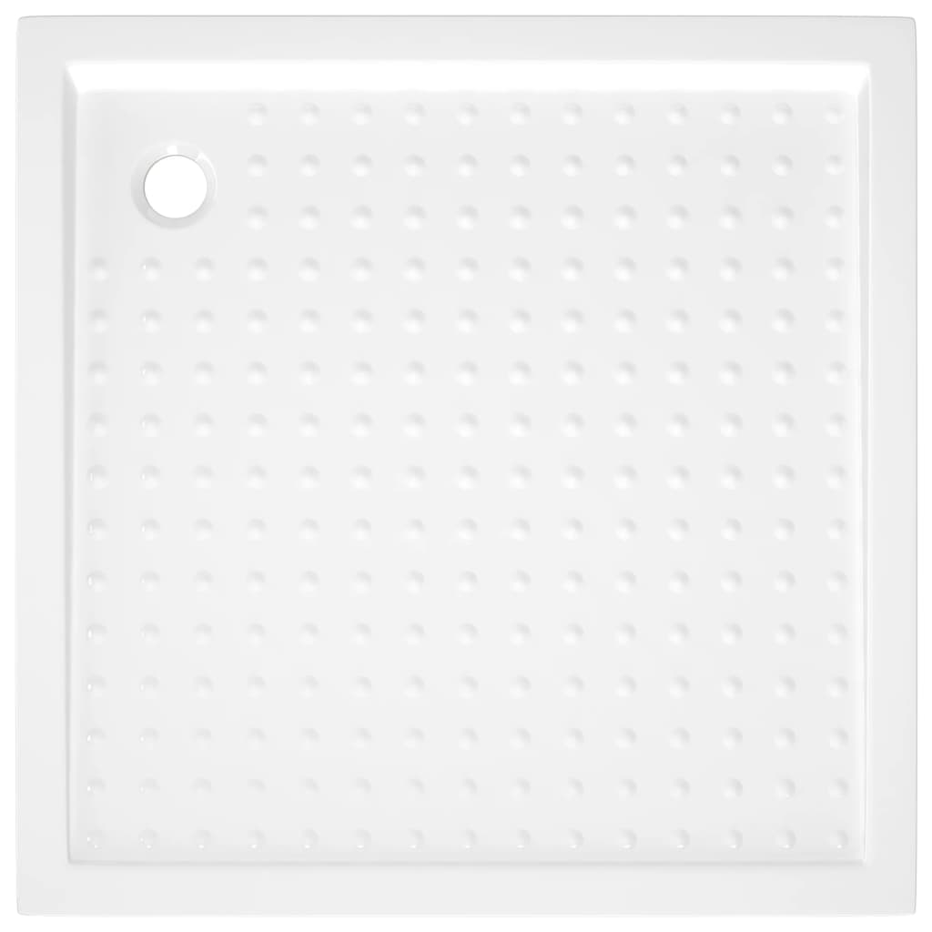 vidaXL dušialus täppidega, valge, 90 x 90 x 4 cm, ABS