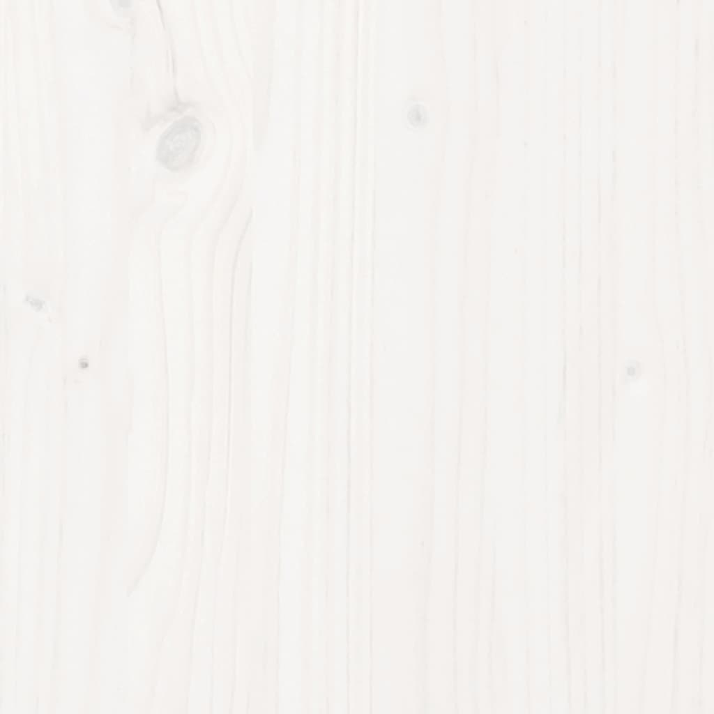 vidaXL voodiraam, täismännipuit, 180x200 cm, valge