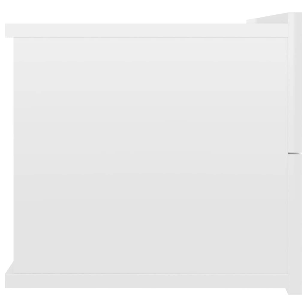 vidaXL öökapp 2 tk, kõrgläikega valge, 40 x 30 x 30 cm, puitlaastplaat