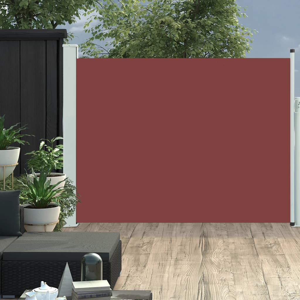 vidaXL lahtitõmmatav terrassi külgsein, 140 x 500 cm, pruun