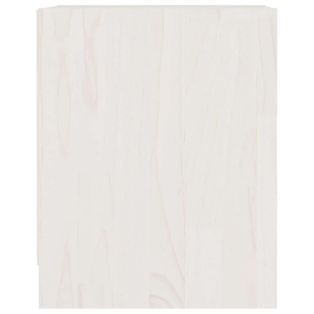 vidaXL öökapp, valge, 35,5x33,5x41,5 cm, männipuit