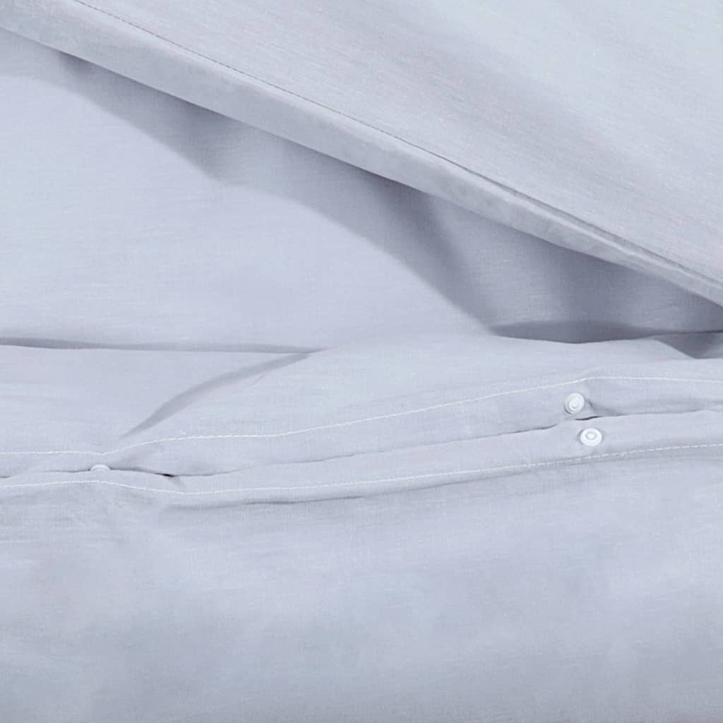 vidaXL voodipesukomplekt, hall, 135x200 cm, kerge, mikrofiiber