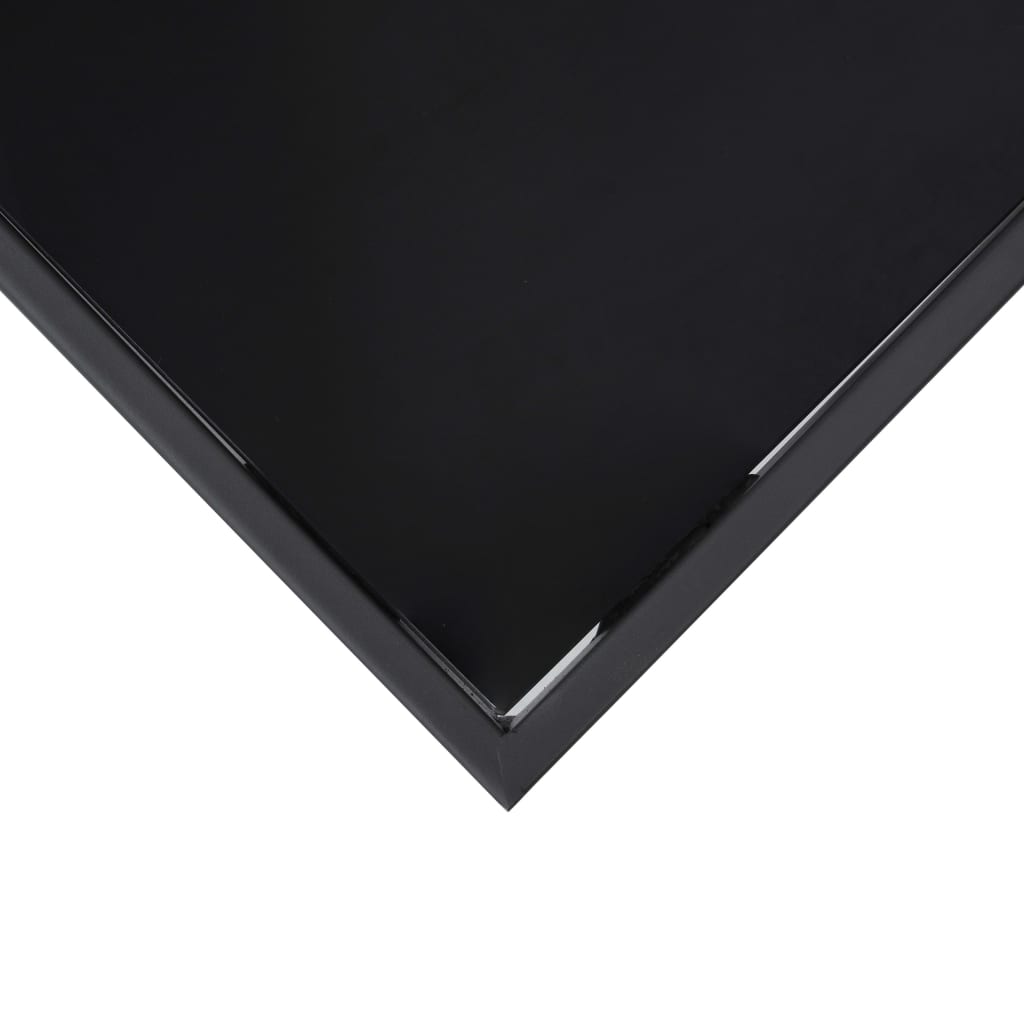 vidaXL aia baarilaud, must, 110 x 60 x 110 cm, karastatud klaas