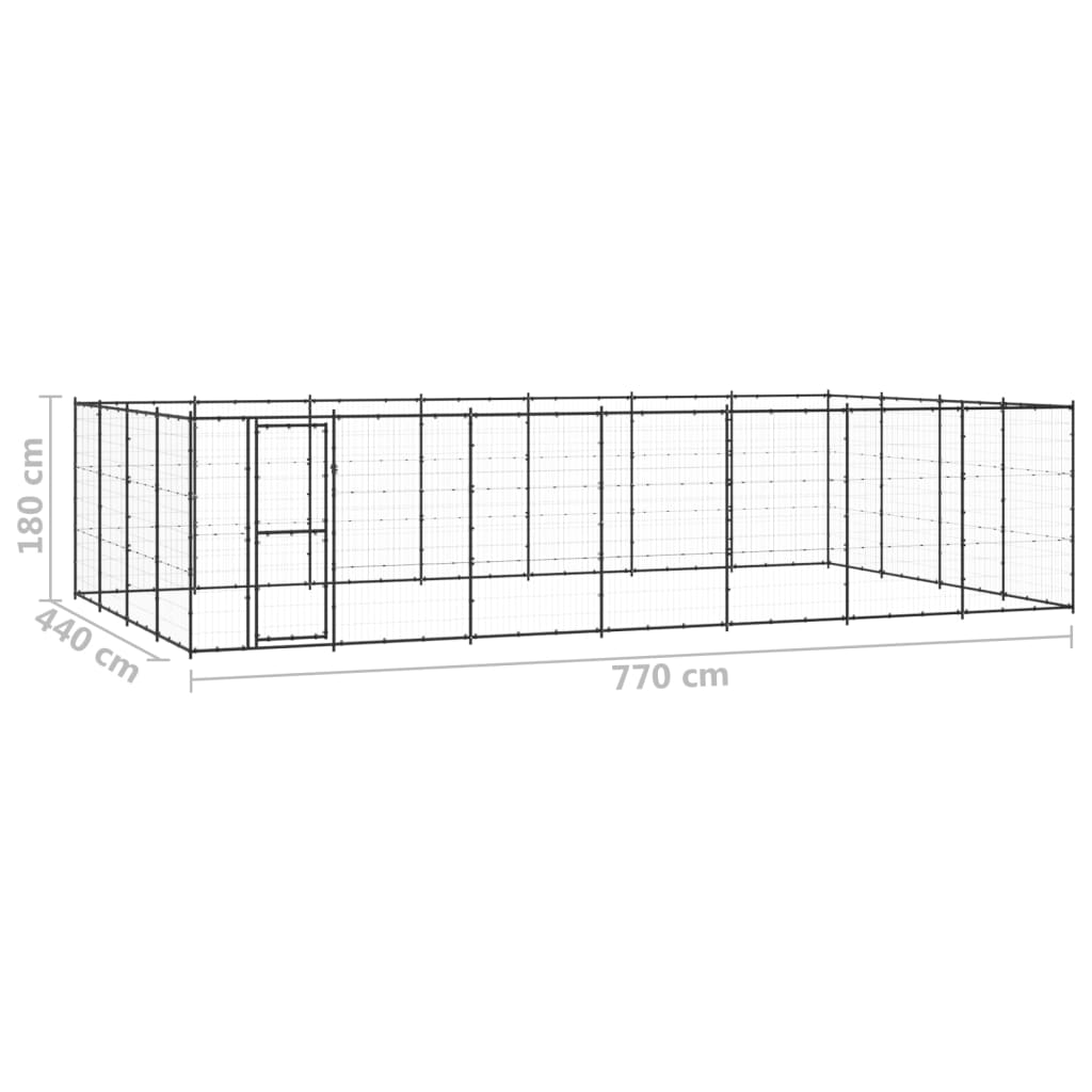 vidaXL koeraaedik, teras, 33,88 m²