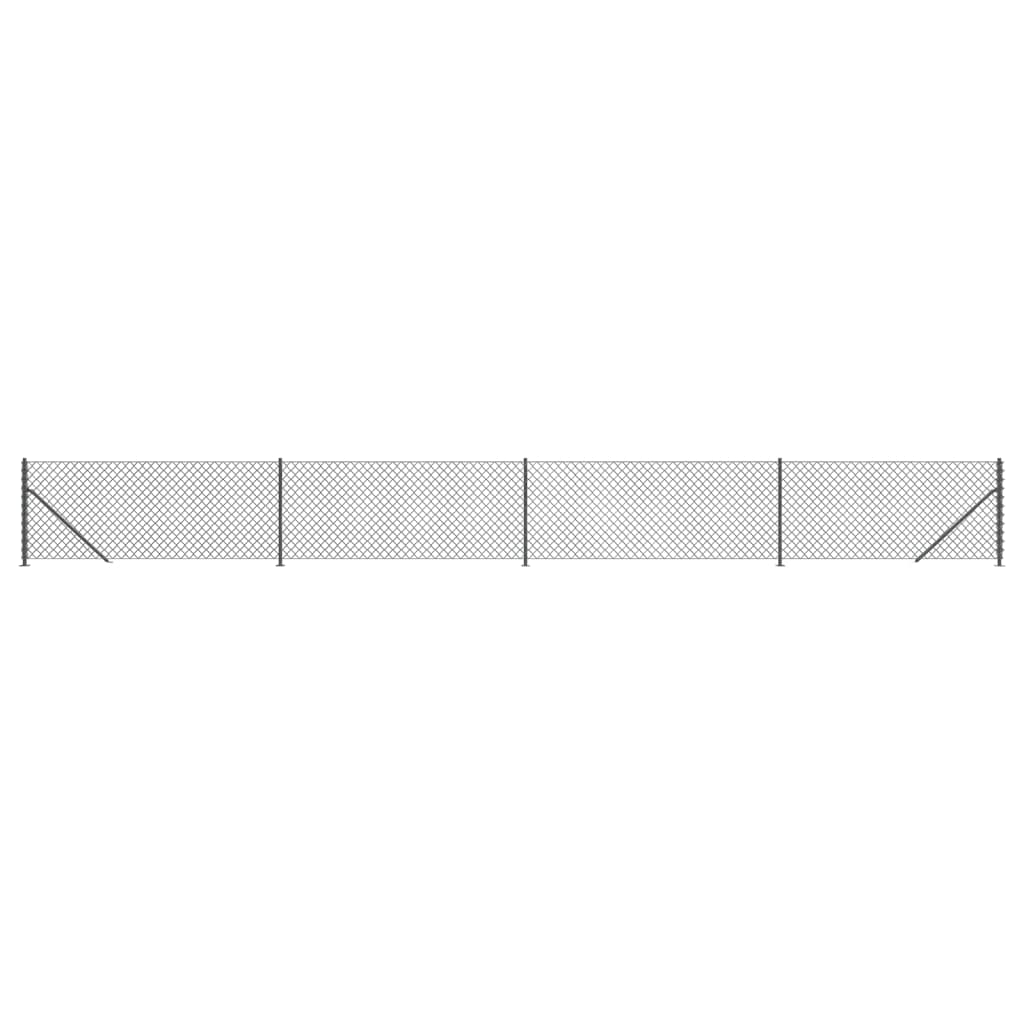 vidaXL võrkaed äärikuga, antratsiithall, 0,8 x 10 m