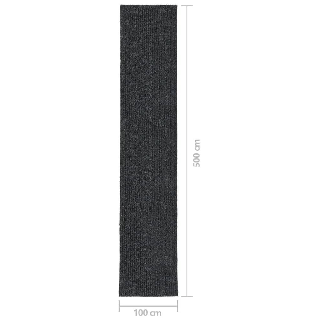 vidaXL mustust püüdev vaipkate, 100 x 500 cm, antratsiit