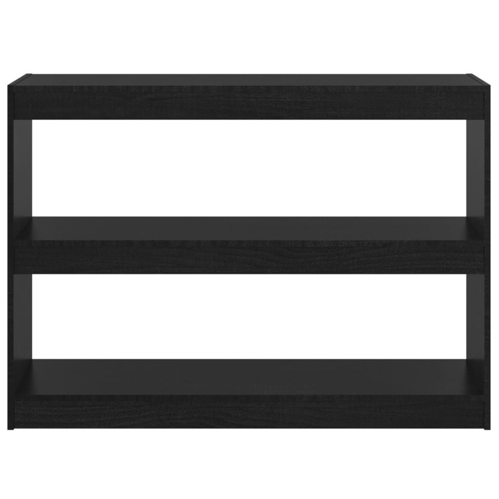 vidaXL raamaturiiul/ruumijagaja, must, 100x30x71,5 cm, mänd