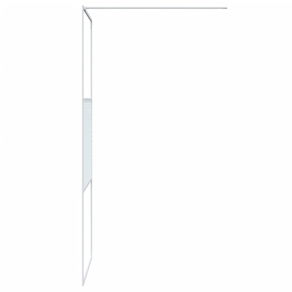 vidaXL dušinurga sein, valge, 80 x 195 cm, läbipaistev ESG-klaas