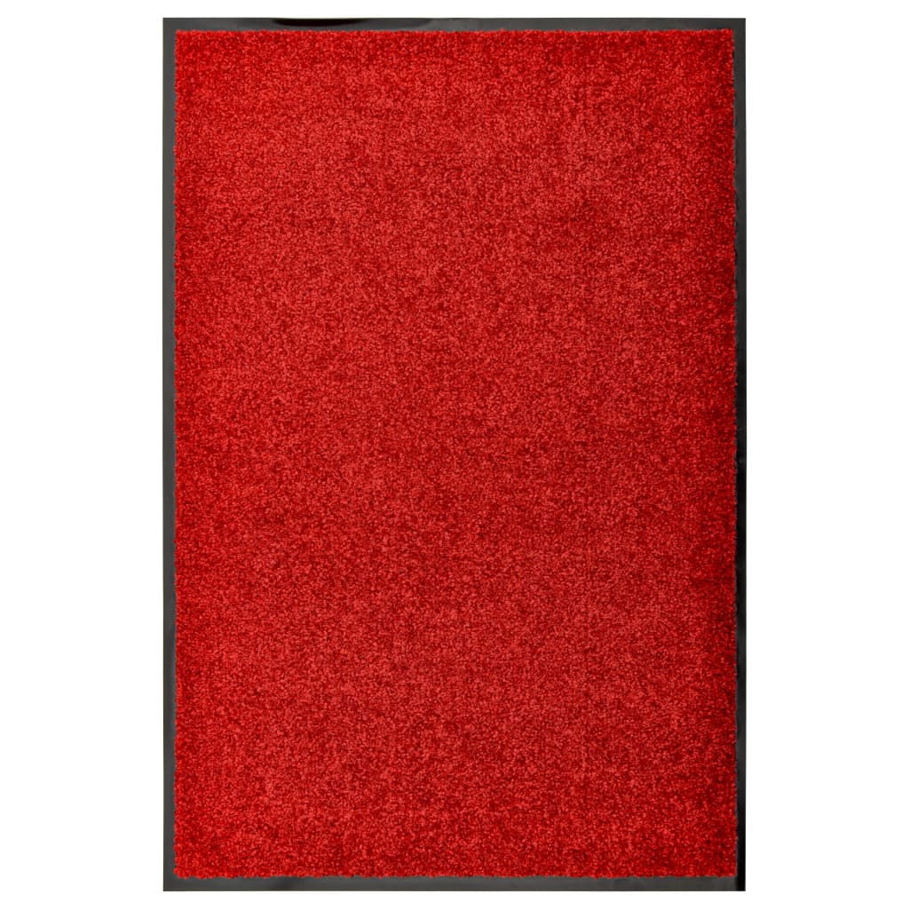 vidaXL uksematt pestav, punane, 60 x 90 cm