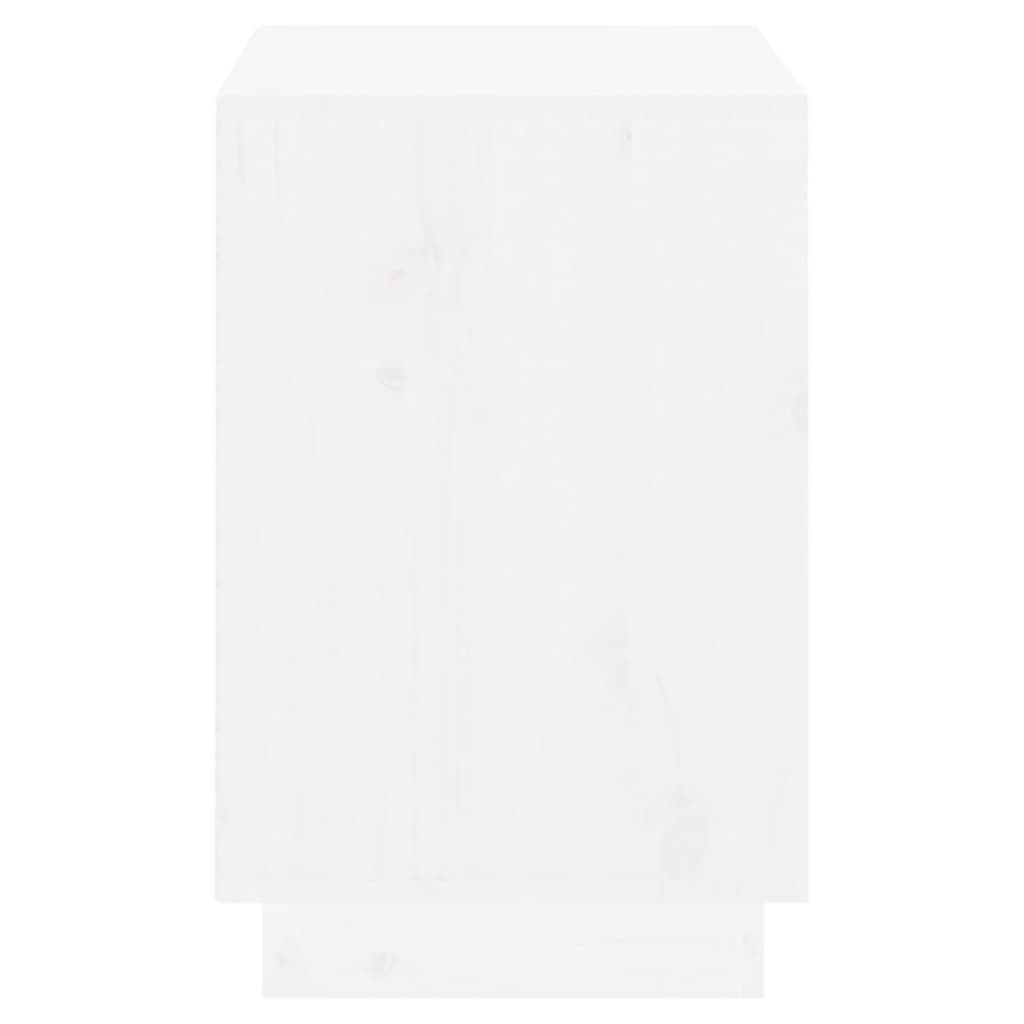 vidaXL jalatsipink, valge, 110x34x52 cm, männipuit
