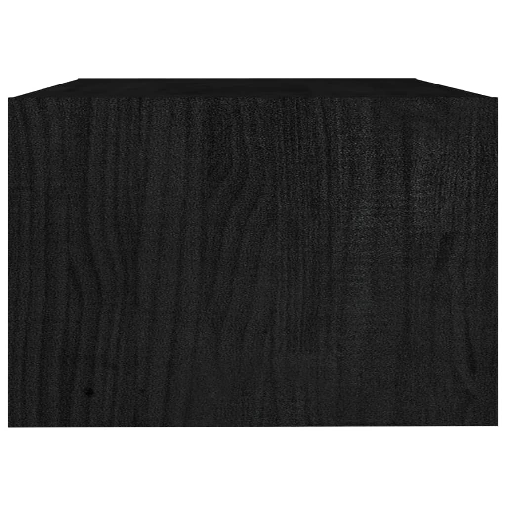 vidaXL kohvilaud, must, 75x50x33,5 cm, täismännipuit
