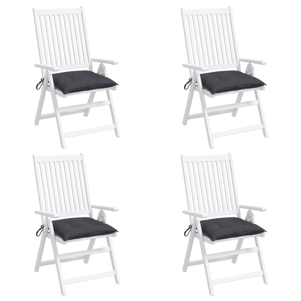 vidaXL tooli istmepadjad 4 tk antratsiithall 40 x 40 x 7 cm kangas