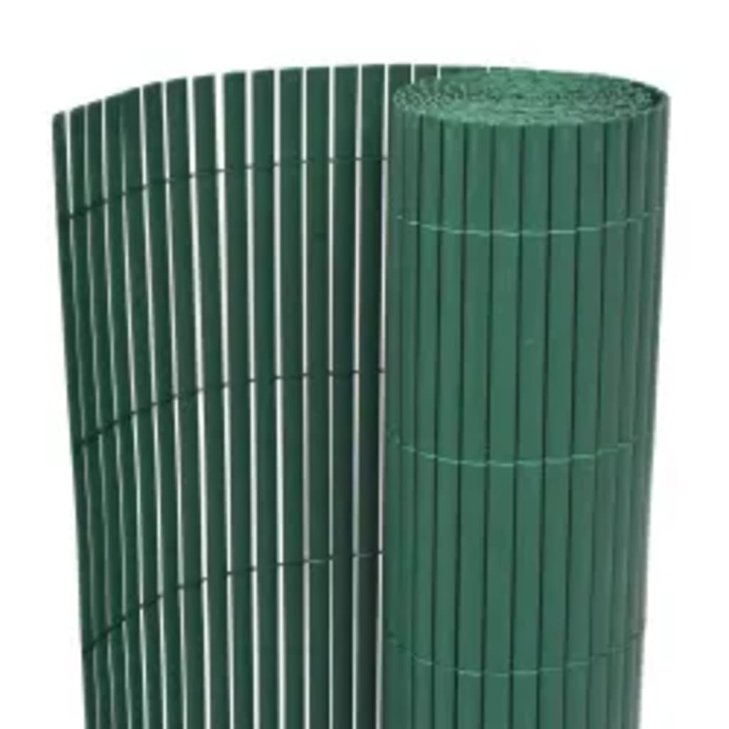 vidaXL kahepoolne piirdeaed 110 x 500 cm, roheline