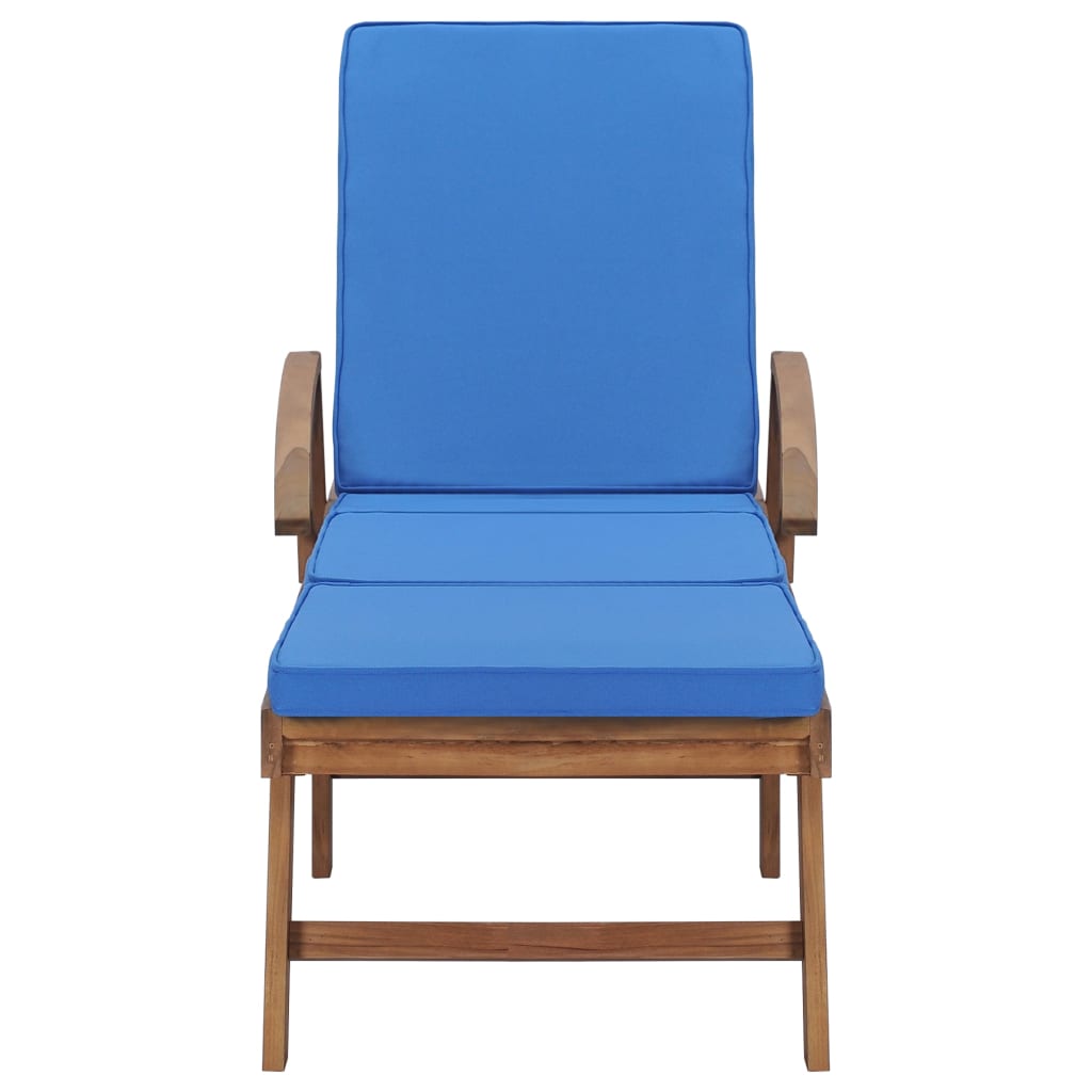 vidaXL lamamistoolid istmepatjadega 2 tk, tiikpuu, sinine