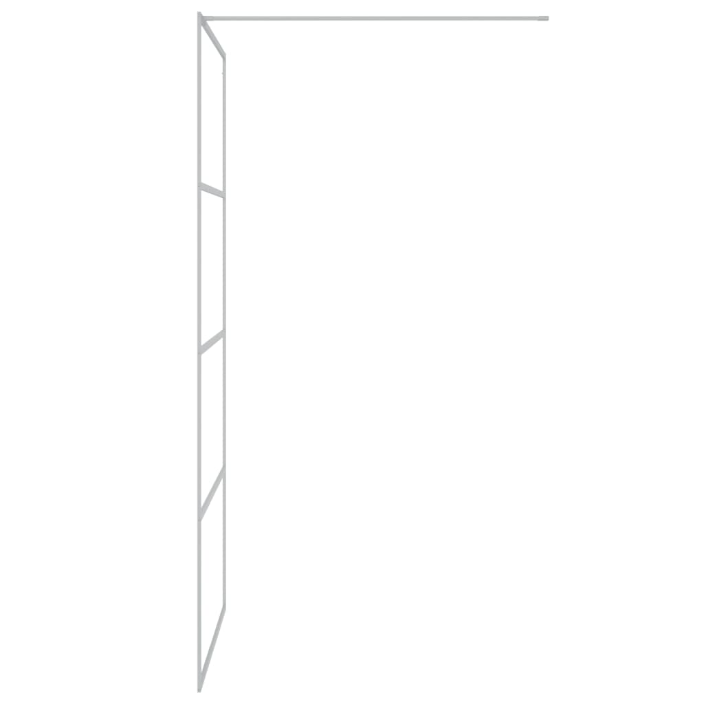 vidaXL dušinurga sein, hõbedane, 100 x 195 cm, läbipaistev ESG-klaas
