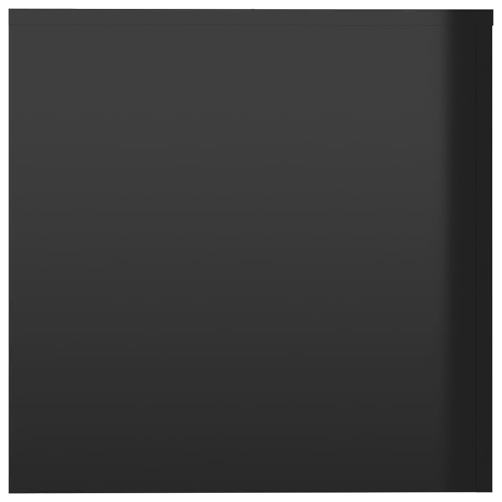 vidaXL lisalauad, 3 tk, kõrgläikega must, puitlaastplaat
