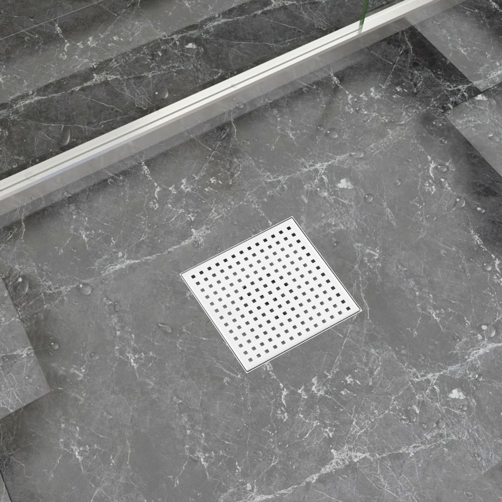 vidaXL duši äravoolusüsteem, 23 x 23 cm roostevaba teras
