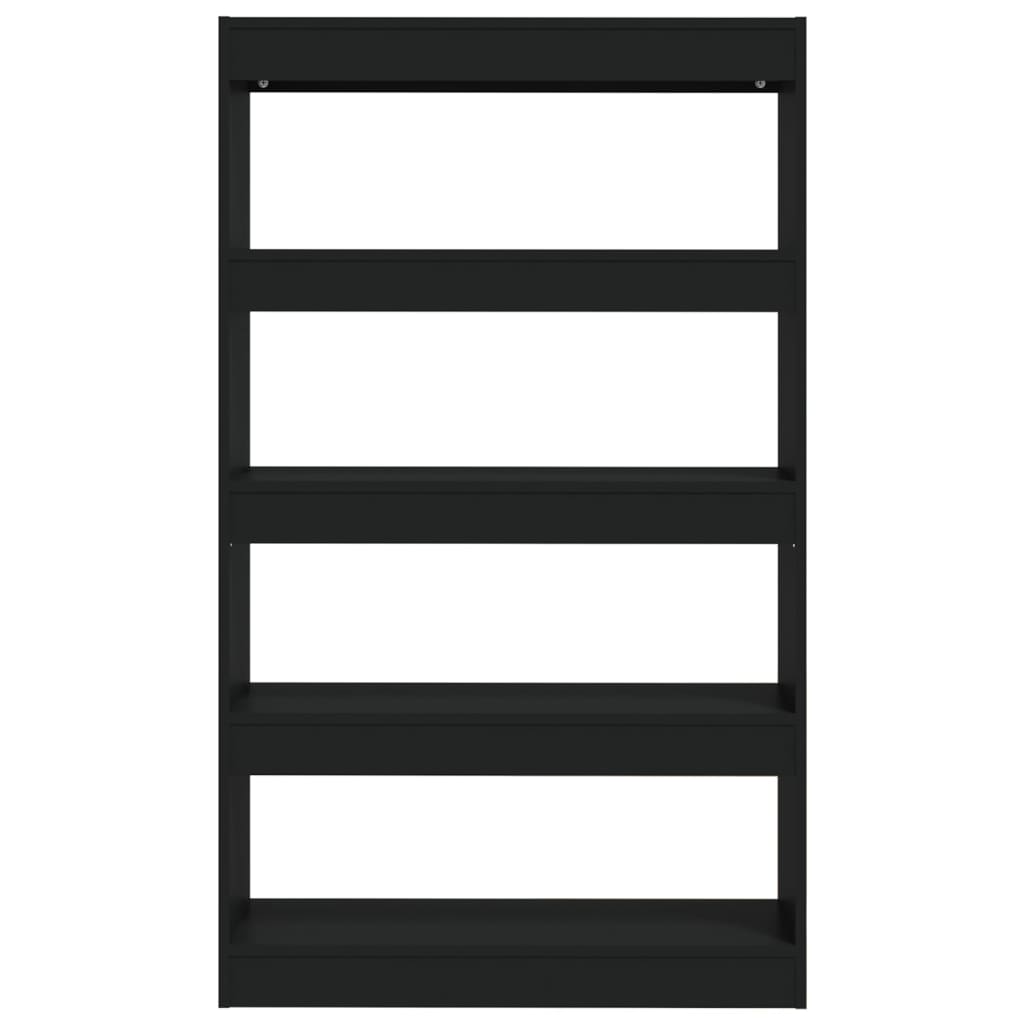 vidaXL raamaturiiul/ruumijagaja, must, 80x30x135 cm, puitlaastplaat